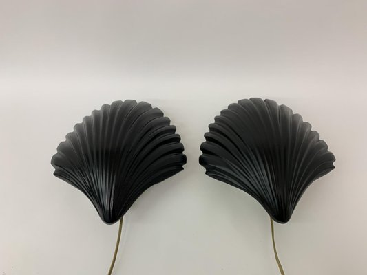 Ceramic Shell Shaped Wall Lamps, 1970s, Set of 2-BGP-1104783