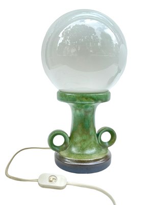 Ceramic Sphere Table Lamps, 1970s, Set of 2-FSD-1409263