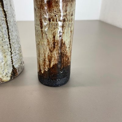 Ceramic Studio Pottery Tube Vase by Gerhard Liebenthron, Germany, 1970s, Set of 2-QZ-1114584