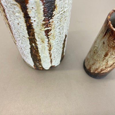 Ceramic Studio Pottery Tube Vase by Gerhard Liebenthron, Germany, 1970s, Set of 2-QZ-1114584