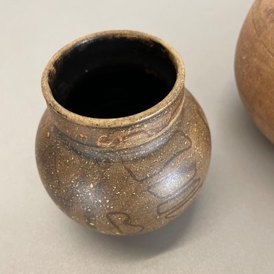 Ceramic Studio Pottery Vase by Gerhard Liebenthron, Germany, 1980s, Set of 2-QZ-1114578