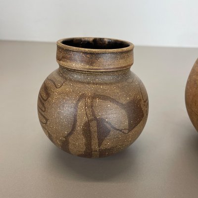 Ceramic Studio Pottery Vase by Gerhard Liebenthron, Germany, 1980s, Set of 2-QZ-1114578