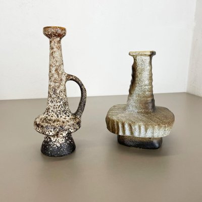 Ceramic Studio Pottery Vases attributed to Piet Vest Ceramics, Netherlands, 1970s, Set of 2-QZ-1454383