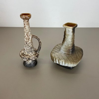 Ceramic Studio Pottery Vases attributed to Piet Vest Ceramics, Netherlands, 1970s, Set of 2-QZ-1454383