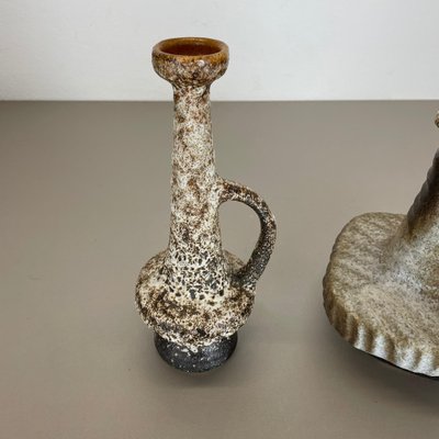 Ceramic Studio Pottery Vases attributed to Piet Vest Ceramics, Netherlands, 1970s, Set of 2-QZ-1454383