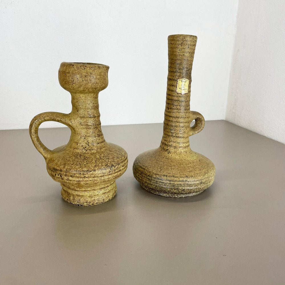 Ceramic Studio Pottery Vases attributed to Vest Keramiek, Netherlands, 1970s, Set of 2