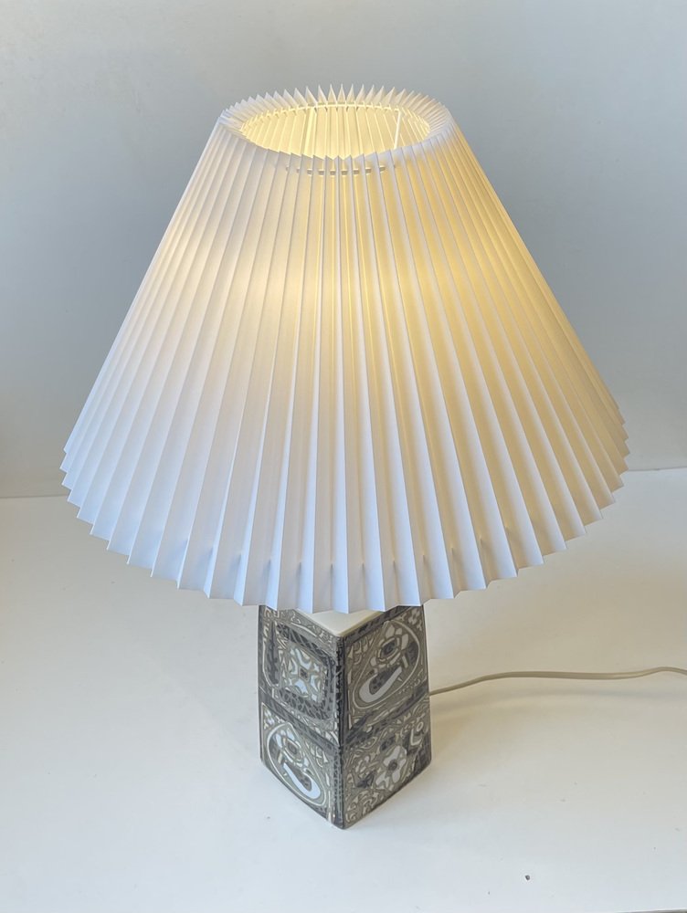 Ceramic Table Lamp by Nils Thorsson for Royal Copenhagen & Fog & Morup, 1970s