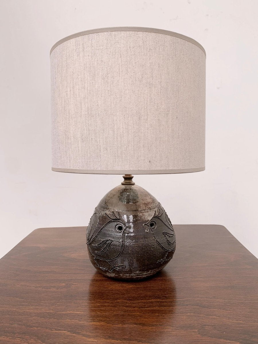 Ceramic Table Lamp by Theresa Bataille, Dour Belgium