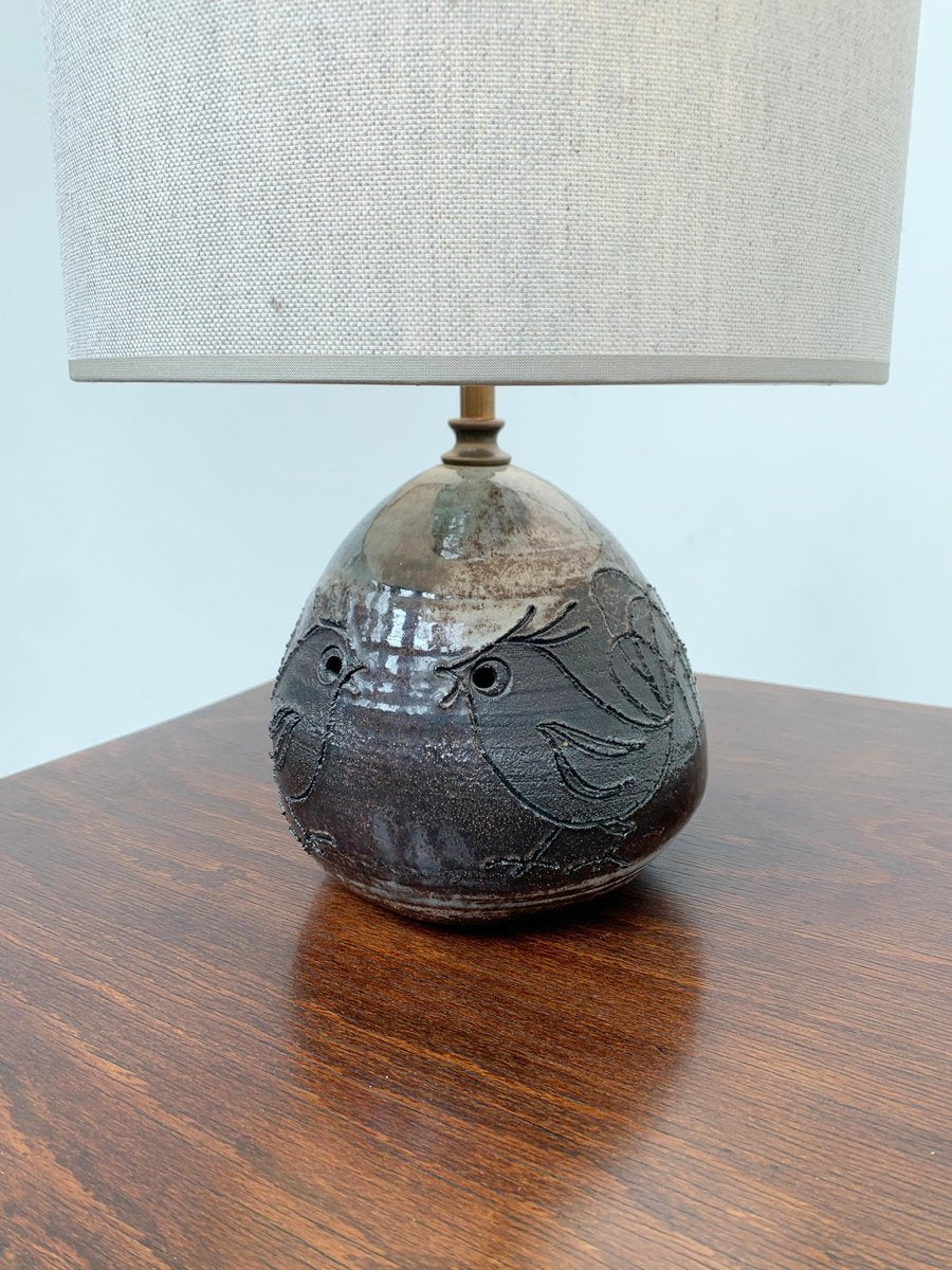 Ceramic Table Lamp by Theresa Bataille, Dour Belgium