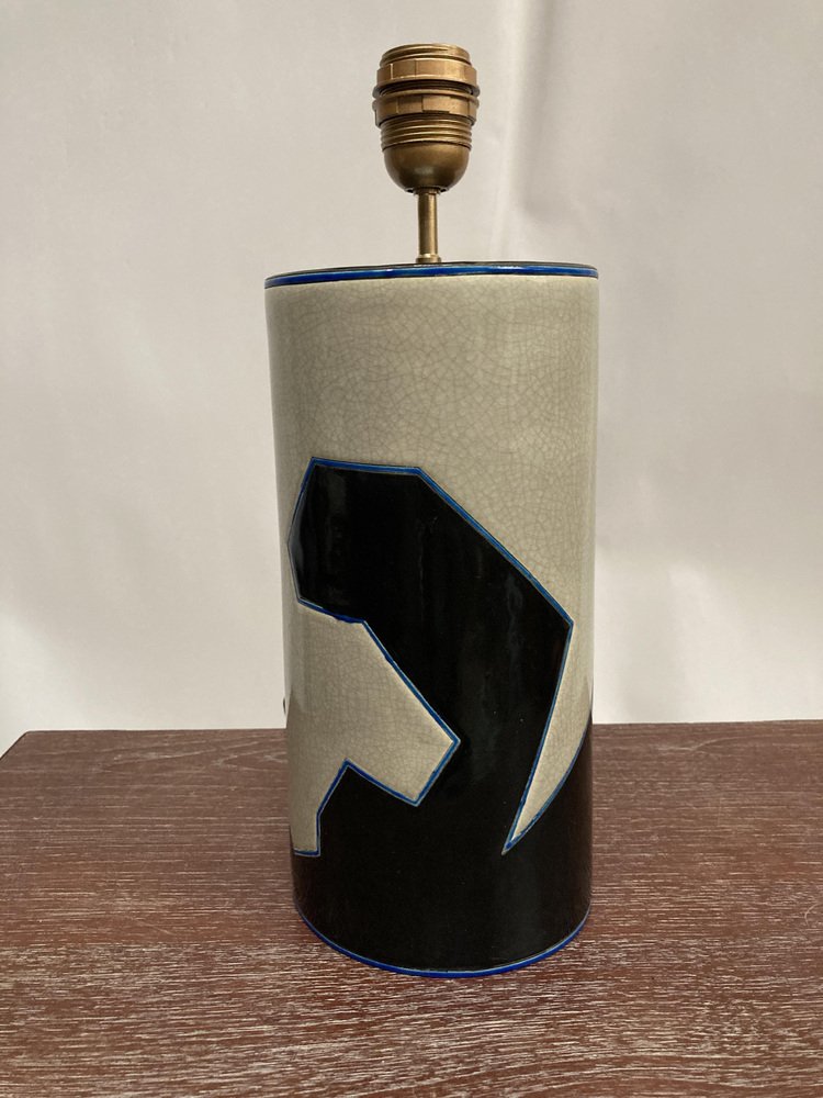 Ceramic Table Lamp from Longwy, 1980s