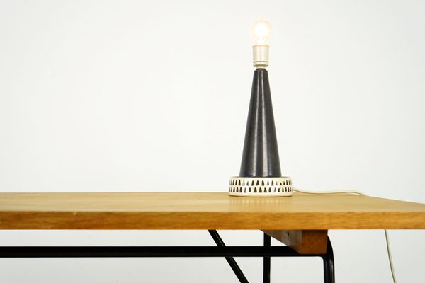 Ceramic Table Lamp from Mørkøv Denmark, 1960s-AO-695446