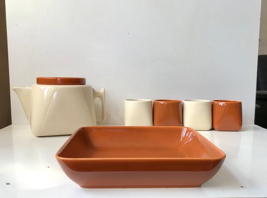 Ceramic Tea Service by Nanna Ditzel for Søholm, 1970s, Set of 6-LCR-955483