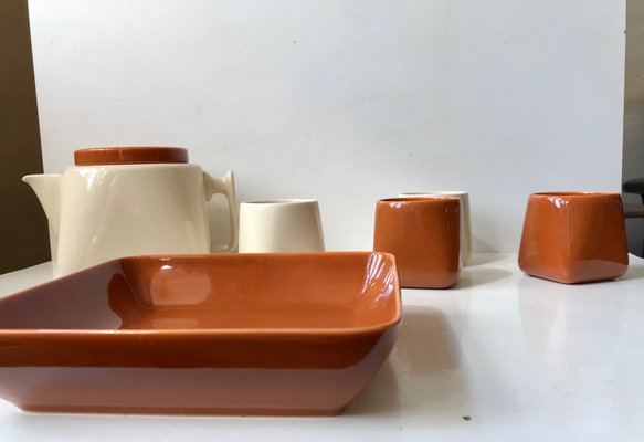 Ceramic Tea Service by Nanna Ditzel for Søholm, 1970s, Set of 6-LCR-955483