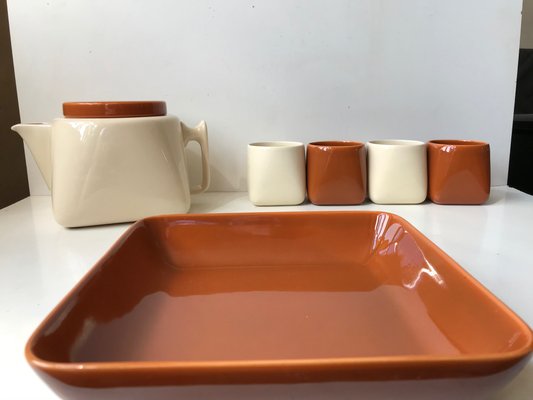 Ceramic Tea Service by Nanna Ditzel for Søholm, 1970s, Set of 6-LCR-955483