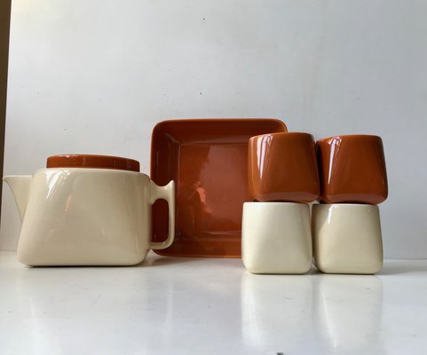 Ceramic Tea Service by Nanna Ditzel for Søholm, 1970s, Set of 6-LCR-955483