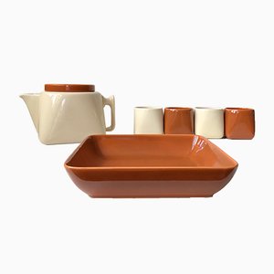 Ceramic Tea Service by Nanna Ditzel for Søholm, 1970s, Set of 6-LCR-955483