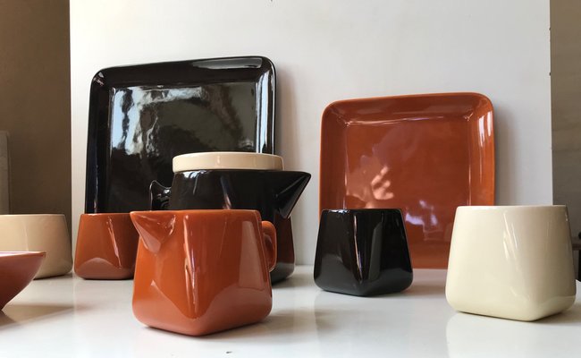 Ceramic Tea Service by Nanna Ditzel for Søholm, 1970s, Set of 9-LCR-975985