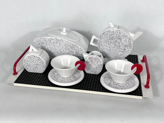 Ceramic Tea Set by MAS Italy, 1980s, Set of 7-OT-1435887