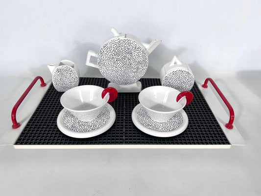 Ceramic Tea Set by MAS Italy, 1980s, Set of 7-OT-1435887