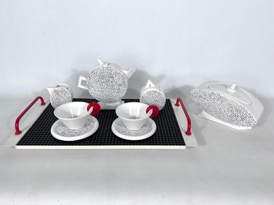 Ceramic Tea Set by MAS Italy, 1980s, Set of 7-OT-1435887