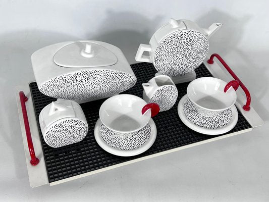 Ceramic Tea Set by MAS Italy, 1980s, Set of 7-OT-1435887