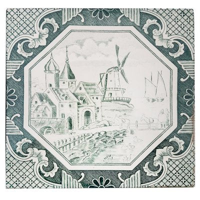 Ceramic Tiles by Gilliot, 1930, Set of 4-VDW-954885