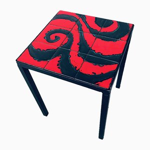 Ceramic Top Side Table, Belgium, 1960s-RQV-1016280