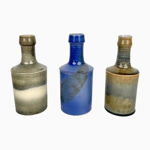 Ceramic Vase Bottles by Nanni Valentini for Laboratory Pesaro, Italy, 1960s, Set of 3-LYQ-1171337