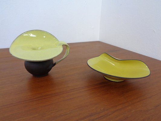 Ceramic Vase & Bowl by Inge Böttger for BKW Keramik, 1960s, Set of 2-RDW-1401271