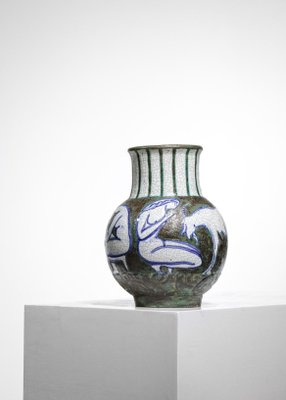 Ceramic Vase by Edouard Cazaux, 1950s-YU-1010765