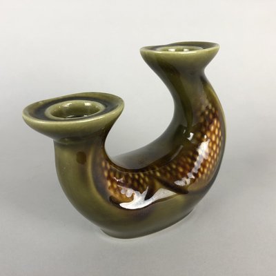 Ceramic Vase & Candle Stick by Ditmar Urbach, Czechoslovakia, 1960s, Set of 2-TZ-1028649