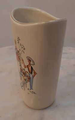 Ceramic Vase with Mediterranean Scene by Hans Welling for Ruscha, 1950s-HPX-787212