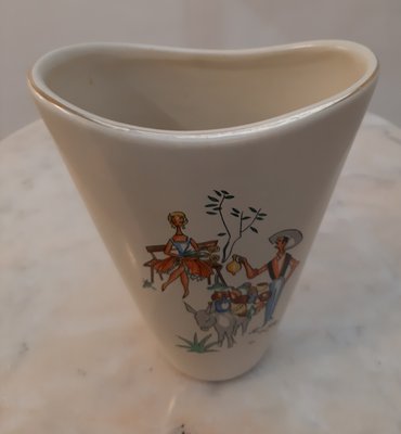 Ceramic Vase with Mediterranean Scene by Hans Welling for Ruscha, 1950s-HPX-787212