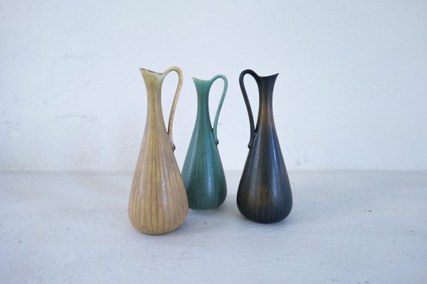 Ceramic Vases attributed to Gunnar Nylund for Rörstrand, Sweden, 1950s, Set of 3-UYK-1419065