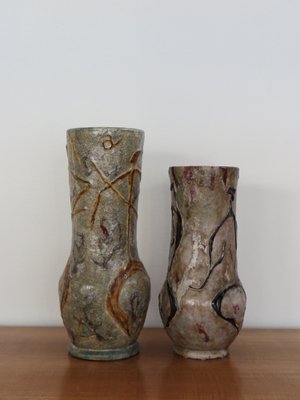 Ceramic Vases by Carlo Zauli, Italy, 1950s, Set of 2-CC-1820736