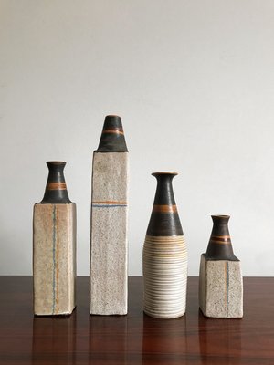 Ceramic Vases by Ivo Sassi, 1950s, Set of 4-CC-771568