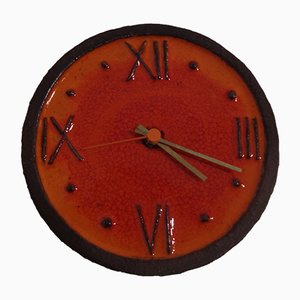 Ceramic Wall Clock from Junghans, 1970s-RDW-694974