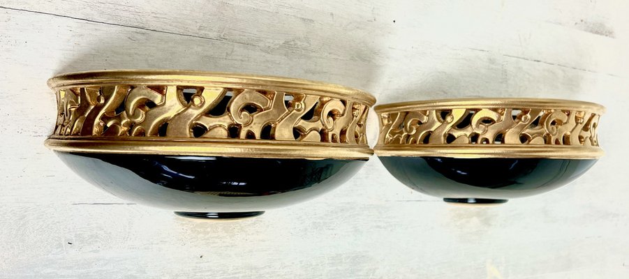 Ceramic Wall Lamps from Robert Kostka, France, 1970s, Set of 2-WZZ-1345104