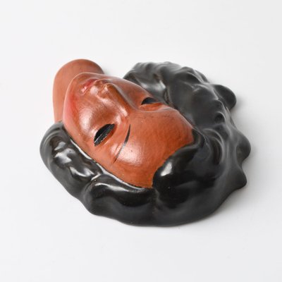 Ceramic Wall Mask by Adolf Prischl for Goldscheider, 1940s-IXK-1786491