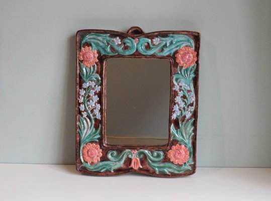 Ceramic Wall Mirror, 1940s-UKG-1142576