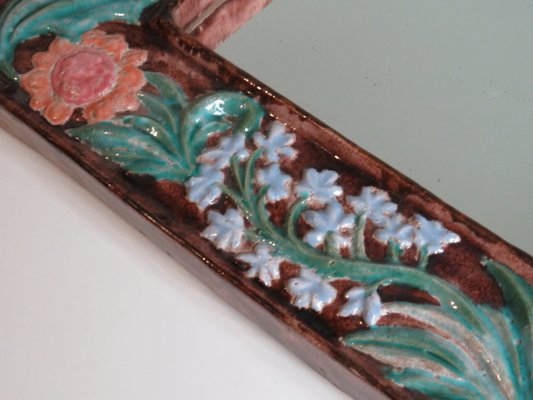 Ceramic Wall Mirror, 1940s-UKG-1142576