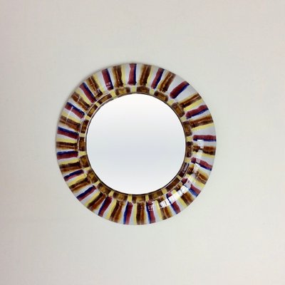 Ceramic Wall Mirror, France, 1960s-EW-1196016