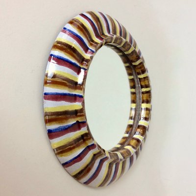 Ceramic Wall Mirror, France, 1960s-EW-1196016