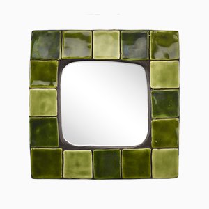 Ceramic Wall Mirror from Mithé Espelt, 1960s-SED-770464