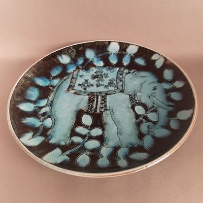 Ceramic Wall Plate by Gustav Heinkel for Karlsruher Majolika, 1930s-WK-685268