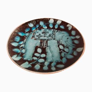 Ceramic Wall Plate by Gustav Heinkel for Karlsruher Majolika, 1930s-WK-685268