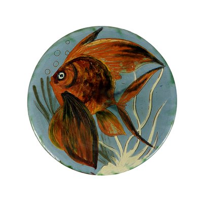 Ceramic Wall Plate with Fish Decor by Puigdemont-RY-795879