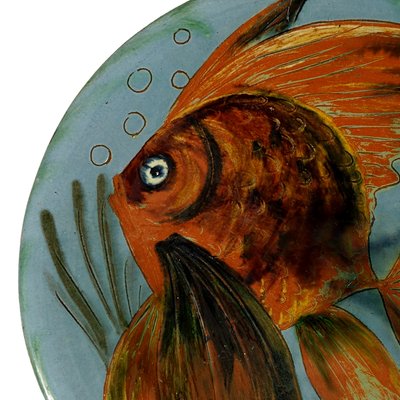 Ceramic Wall Plate with Fish Decor by Puigdemont-RY-795879