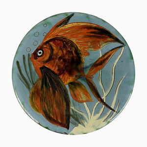 Ceramic Wall Plate with Fish Decor by Puigdemont-RY-795879