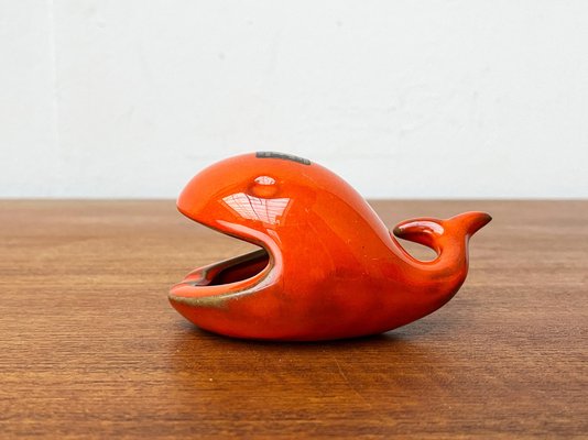 Ceramic Whale Figurine Ashtray from Ceramica D'Arte, Salerno, Italy, 1970s-UAH-1720995